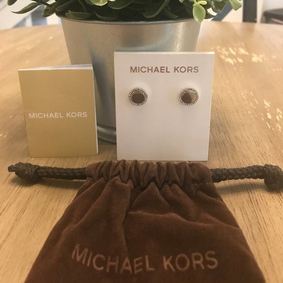 Michael Kors Brilliance Crystal Pave Stud Earrings - Picture 1 of 5